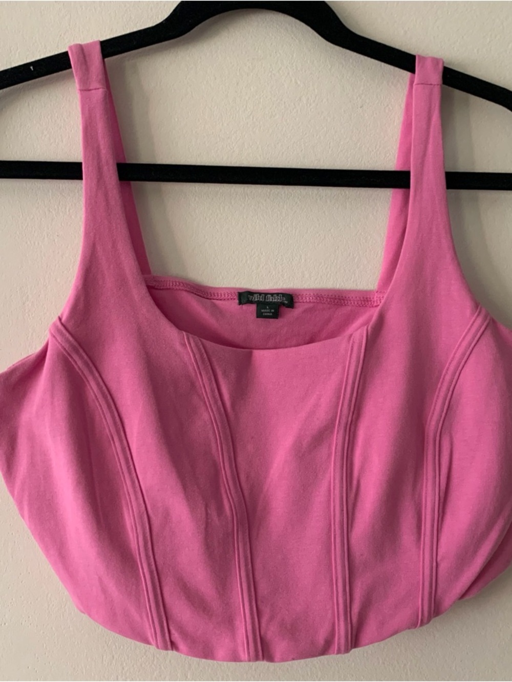 wild fable Pink Paneled Scoop Neck Tank